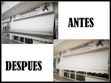 antes y después de un toldo